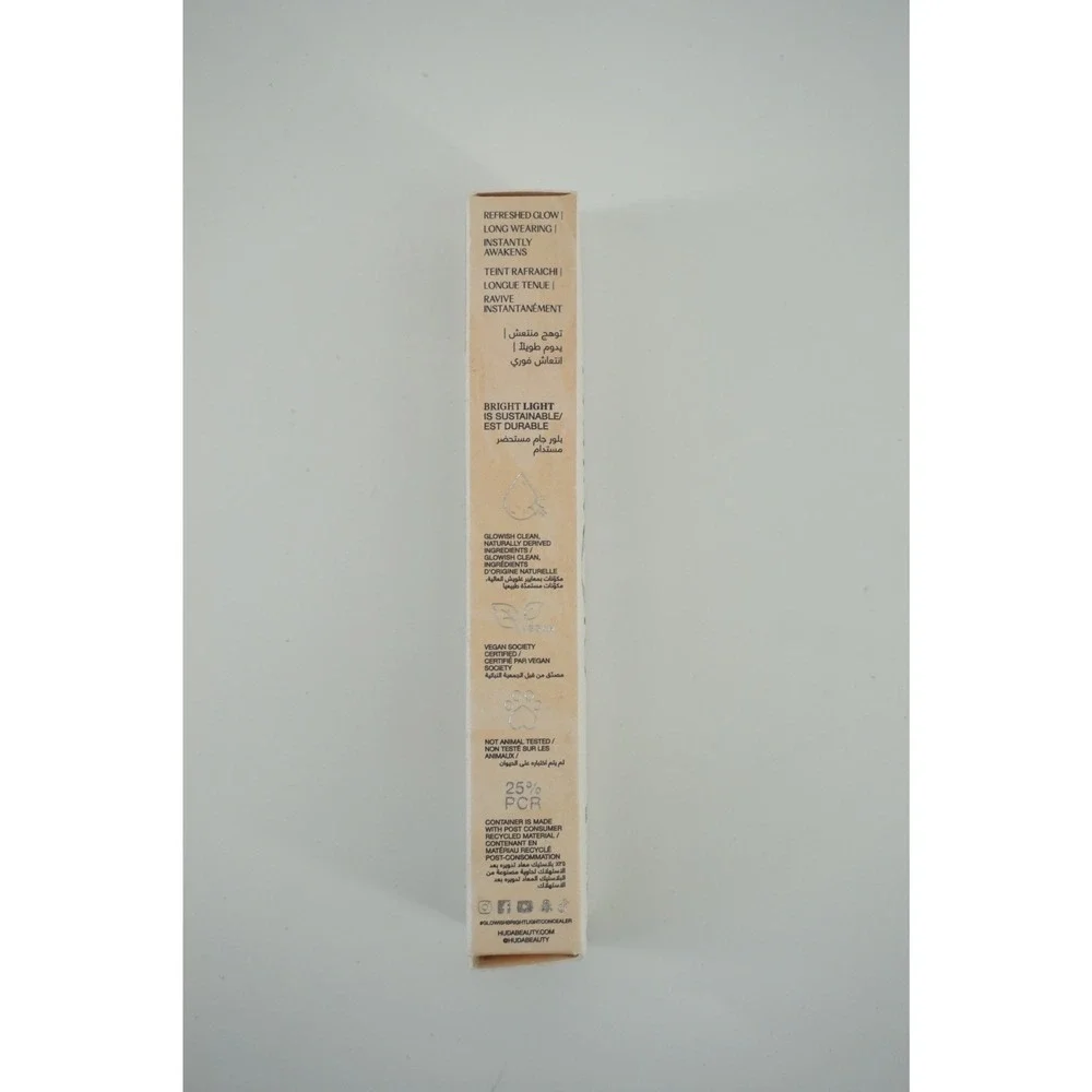 GloWish Huda Beauty Bright Light Sheer Concealer 10 Deep Tan 10.5ml NEW
